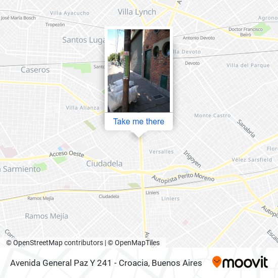 Avenida General Paz Y 241 - Croacia map