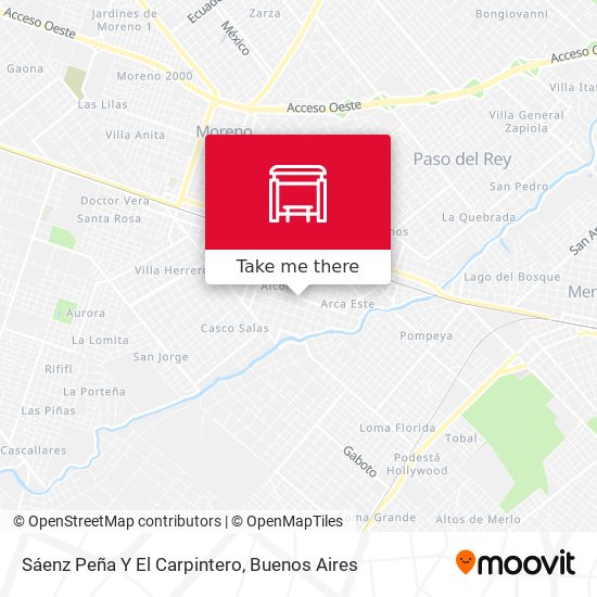Sáenz Peña Y El Carpintero map