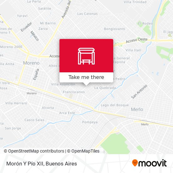Morón Y Pío XII map