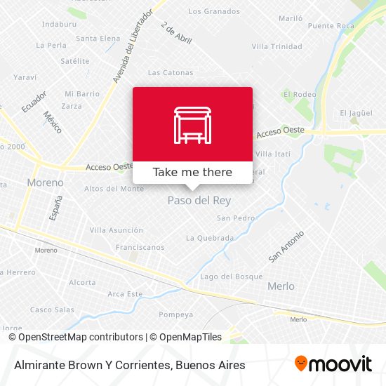 Mapa de Almirante Brown Y Corrientes