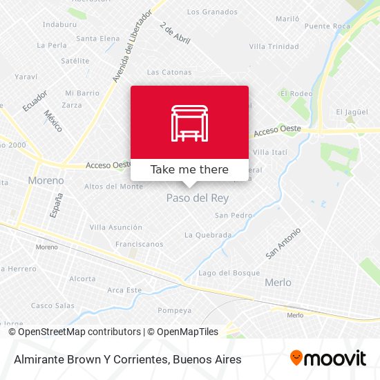 Mapa de Almirante Brown Y Corrientes