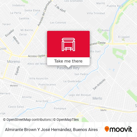 Almirante Brown Y José Hernández map