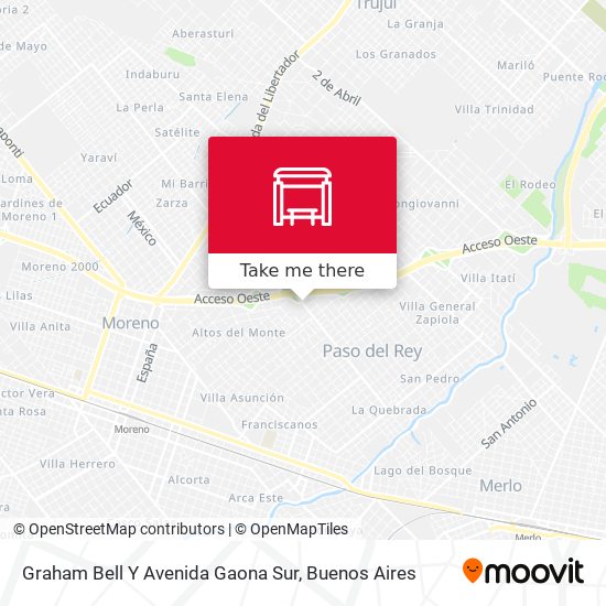 Graham Bell Y Avenida Gaona Sur map
