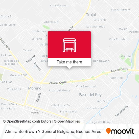 Mapa de Almirante Brown Y General Belgrano
