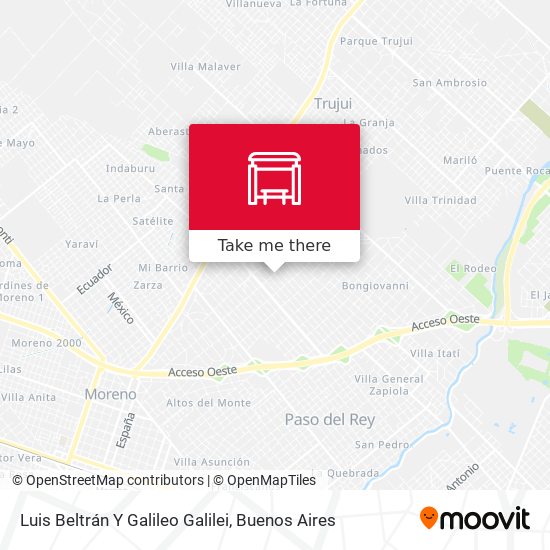 Luis Beltrán Y Galileo Galilei map
