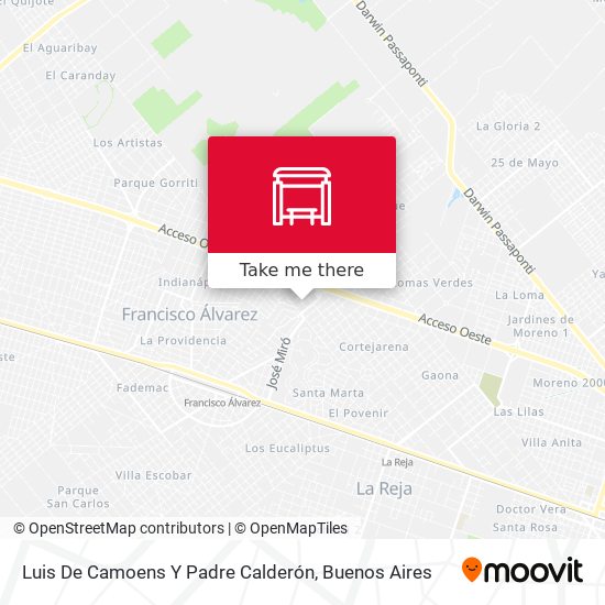 Mapa de Luis De Camoens Y Padre Calderón