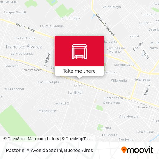 Pastorini Y Avenida Storni map