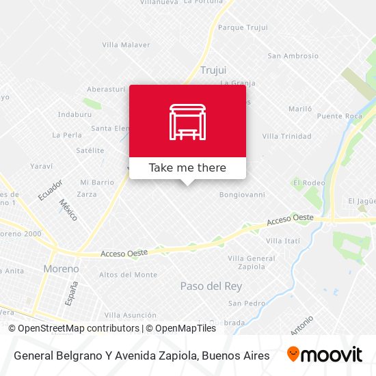Mapa de General Belgrano Y Avenida Zapiola