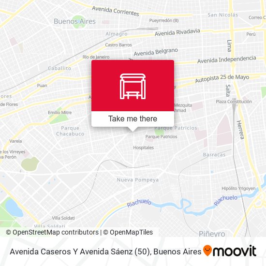 Avenida Caseros Y Avenida Sáenz (50) map