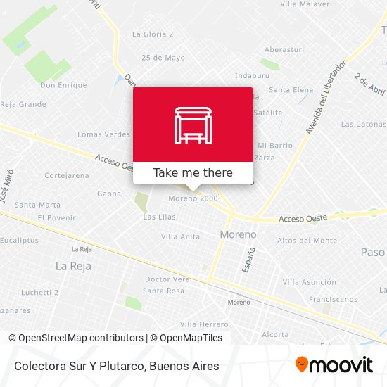 Colectora Sur Y Plutarco map