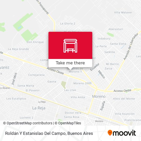 Roldán Y Estanislao Del Campo map