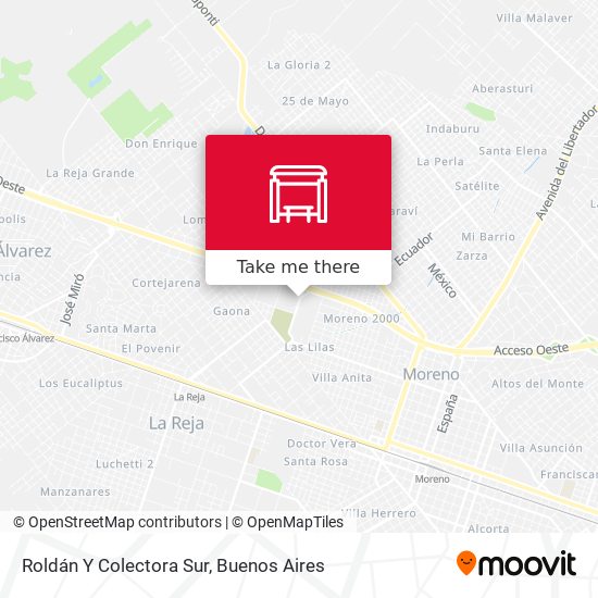 Roldán Y Colectora Sur map