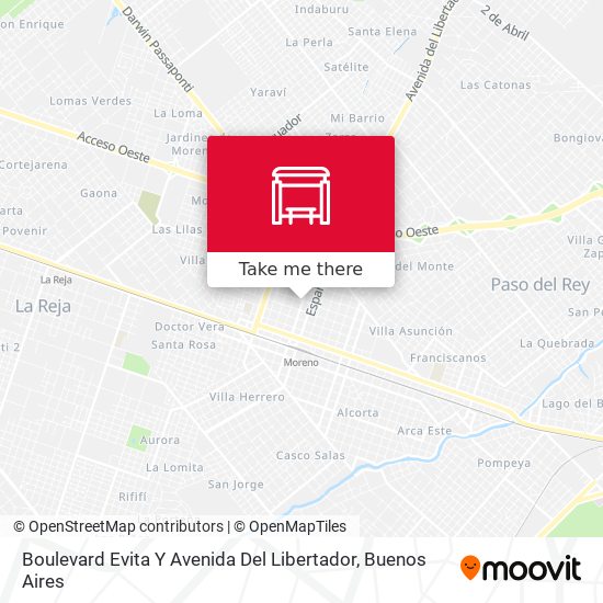 Mapa de Boulevard Evita Y Avenida Del Libertador