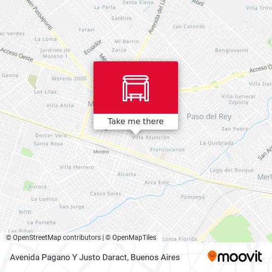 Avenida Pagano Y Justo Daract map