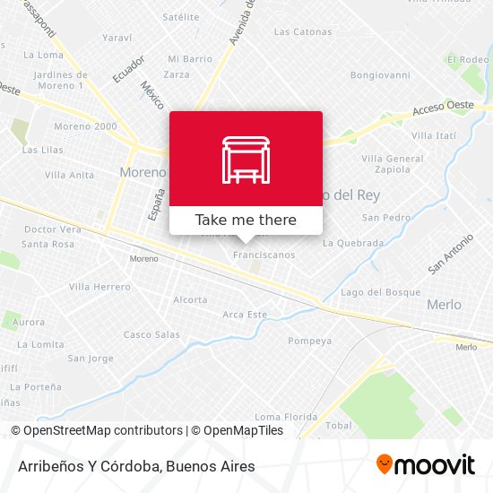 Arribeños Y Córdoba map