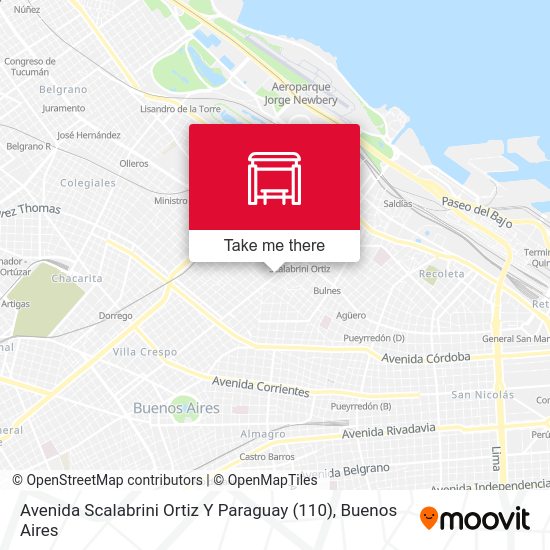 Avenida Scalabrini Ortiz Y Paraguay (110) map