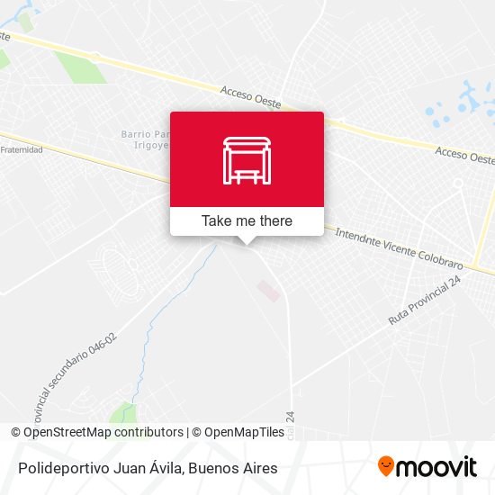 Mapa de Polideportivo Juan Ávila