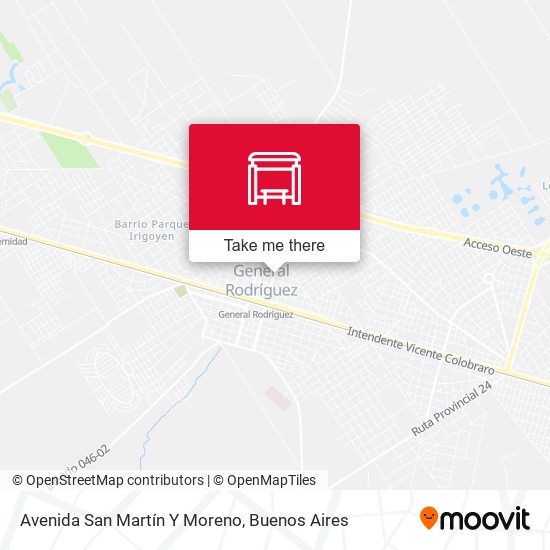 Avenida San Martín Y Moreno map