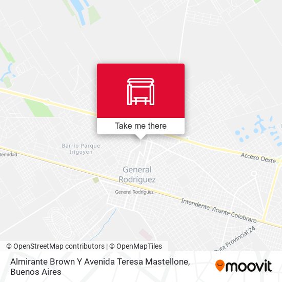 Mapa de Almirante Brown Y Avenida Teresa Mastellone