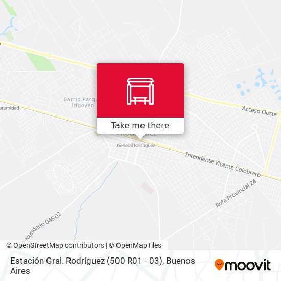 Estación Gral. Rodríguez (500 R01 - 03) map