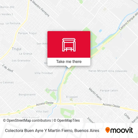 Colectora Buen Ayre Y Martín Fierro map