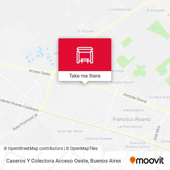 Caseros Y Colectora Acceso Oeste map