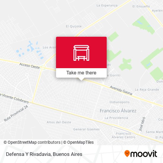 Defensa Y Rivadavia map