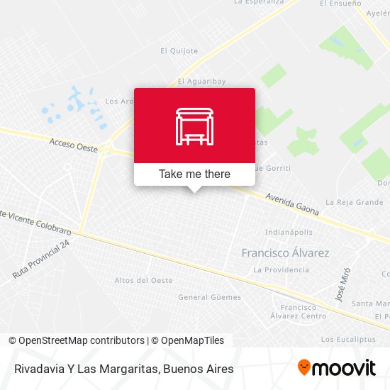 Mapa de Rivadavia Y Las Margaritas