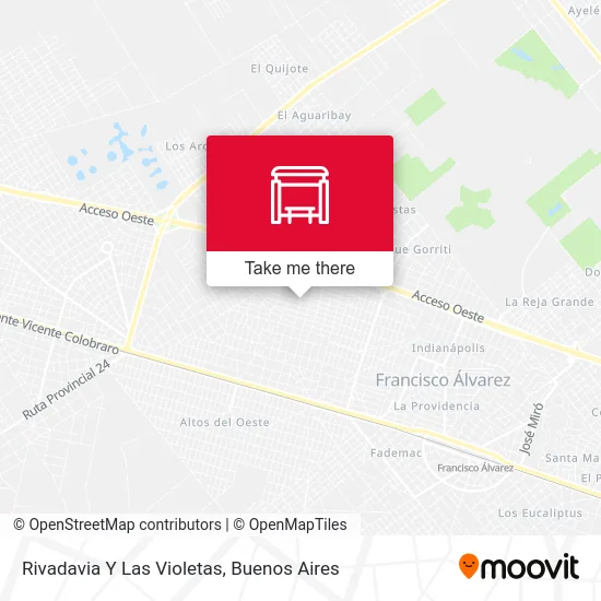 Rivadavia Y Las Violetas map