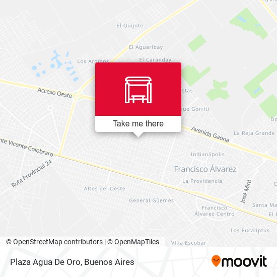 Plaza Agua De Oro map