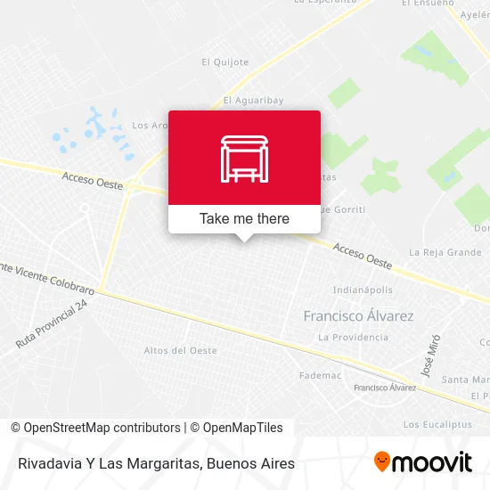 Rivadavia Y Las Margaritas map