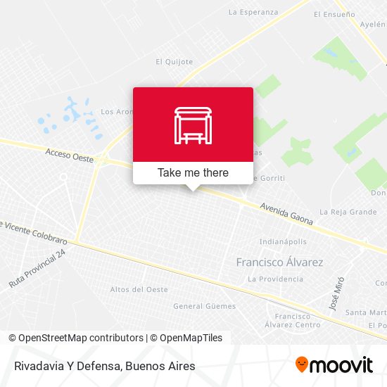 Rivadavia Y Defensa map