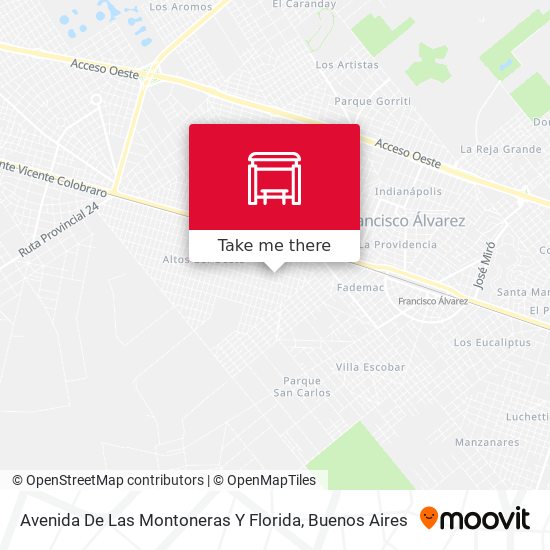 Avenida De Las Montoneras Y Florida map