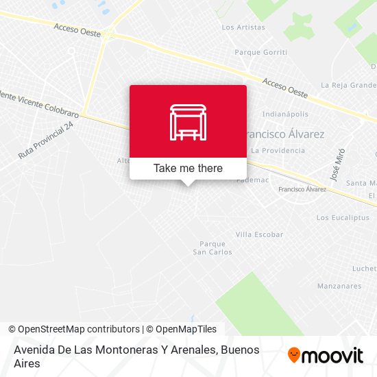 Avenida De Las Montoneras Y Arenales map