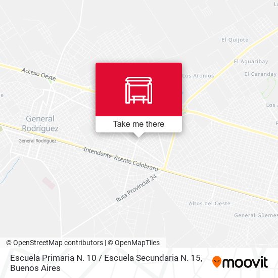 Mapa de Escuela Primaria N. 10 / Escuela Secundaria N. 15