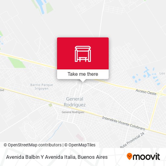 Mapa de Avenida Balbín Y Avenida Italia