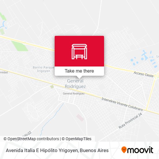 Mapa de Avenida Italia E Hipólito Yrigoyen