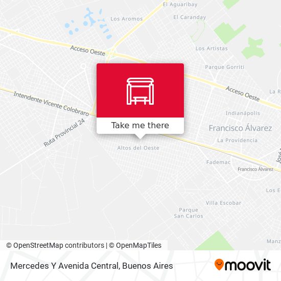 Mercedes Y Avenida Central map