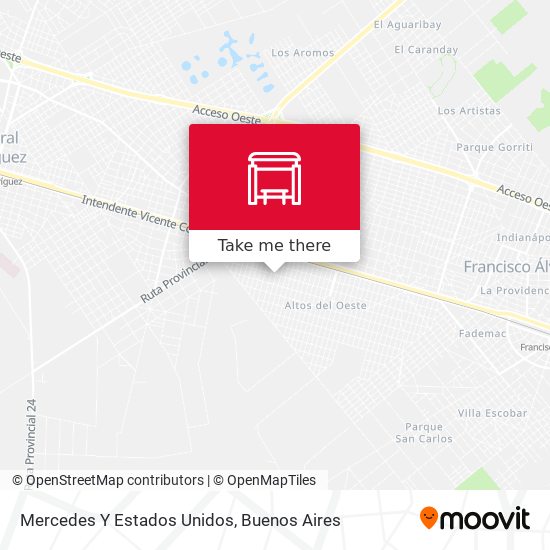 Mercedes Y Estados Unidos map