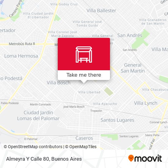 Mapa de Almeyra Y Calle 80