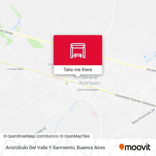Mapa de Aristóbulo Del Valle Y Sarmiento