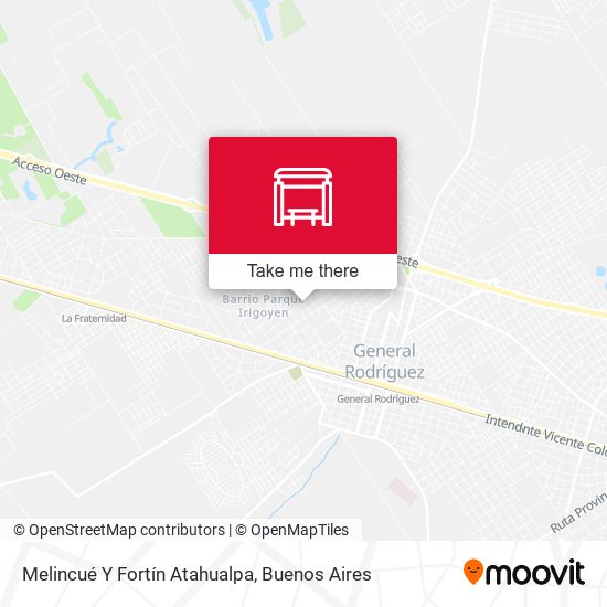 Melincué Y Fortín Atahualpa map