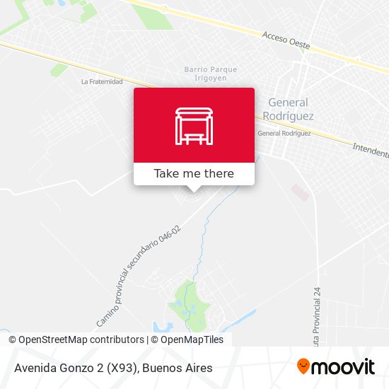 Mapa de Avenida Gonzo 2 (X93)
