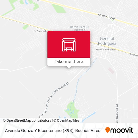 Mapa de Avenida Gonzo Y Bicentenario (X93)