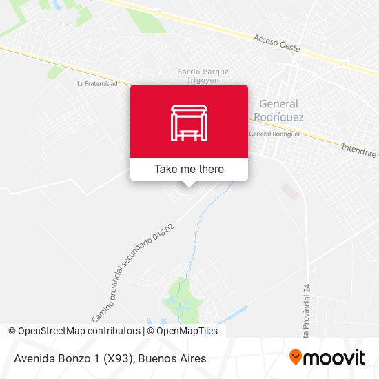 Avenida Bonzo 1 (X93) map