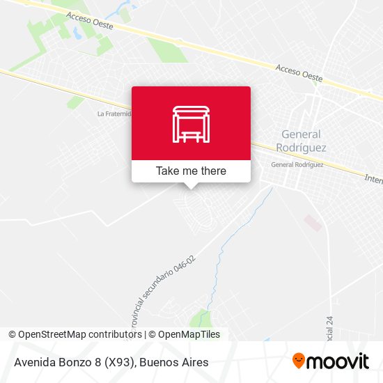 Mapa de Avenida Bonzo 8 (X93)