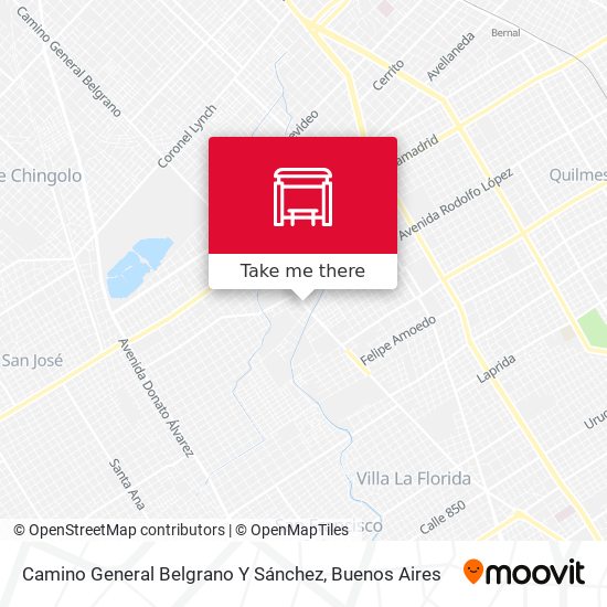 Camino General Belgrano Y Sánchez map