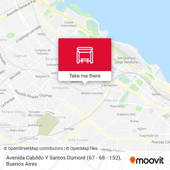 Avenida Cabildo Y Santos Dumont (67 - 68 - 152) map