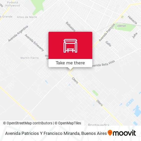 Mapa de Avenida Patricios Y Francisco Miranda
