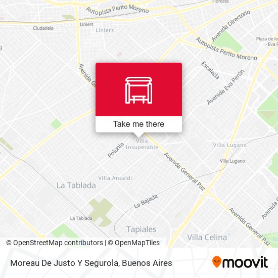 Mapa de Moreau De Justo Y Segurola